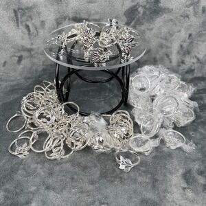 Leaf Napkin Rings‎ Silver Tone Metal Table Decor Wedding Party Set Lot 86 pc